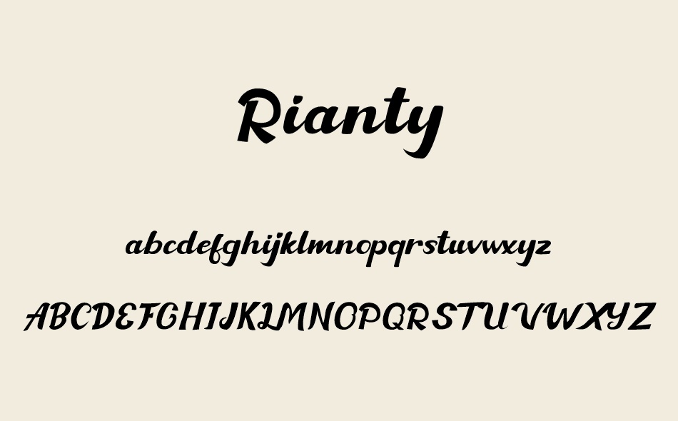 Rianty font