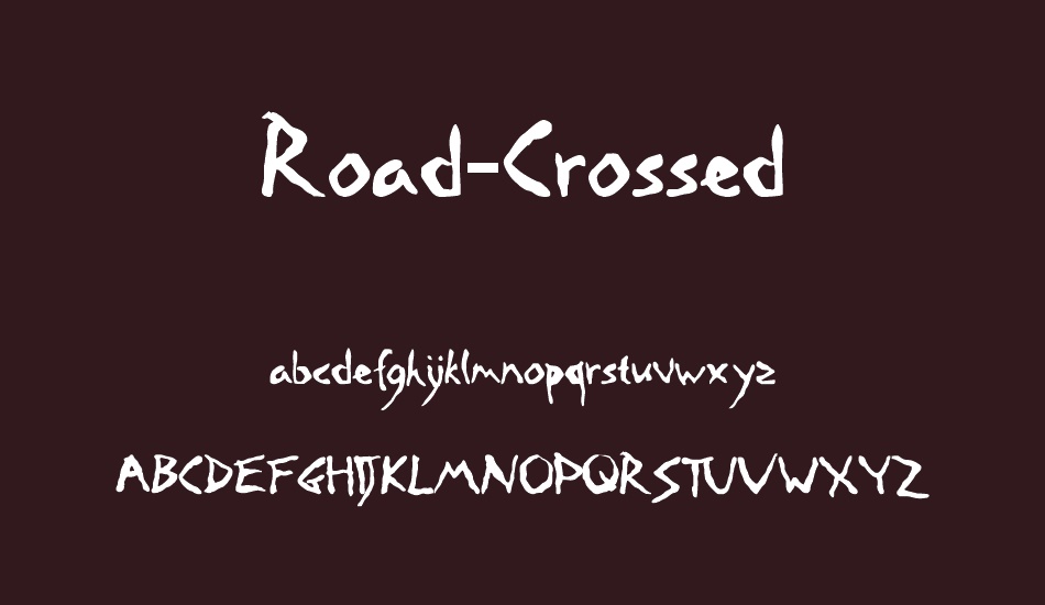 Road-Crossed font