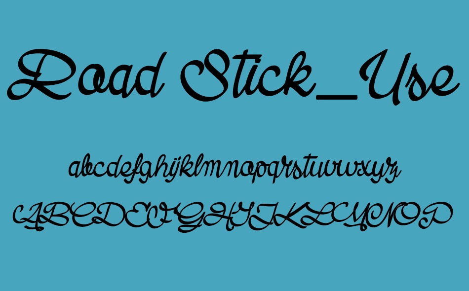 Road Stick font