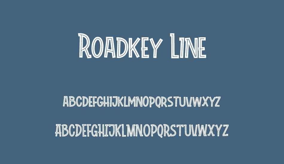 roadkey-line font