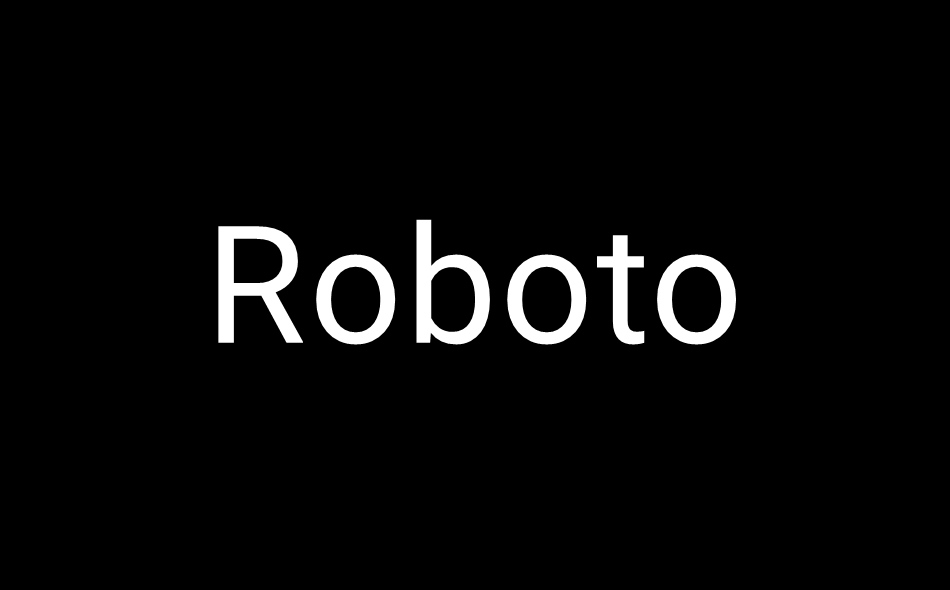 Roboto Family font big