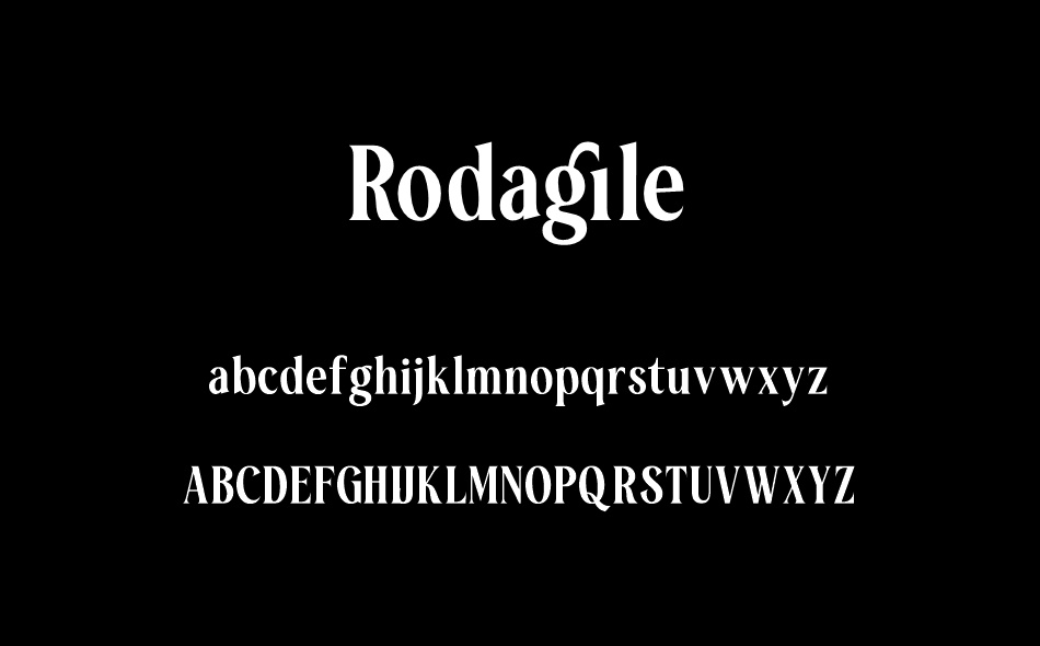 Rodagile font