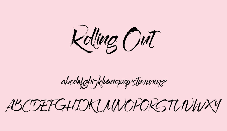 rolling-out font