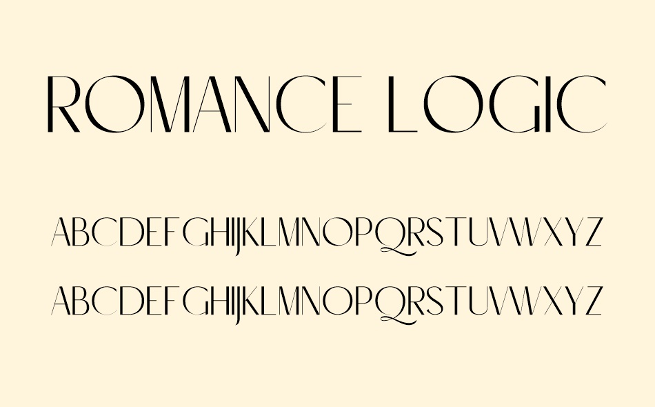 Romance Logic font