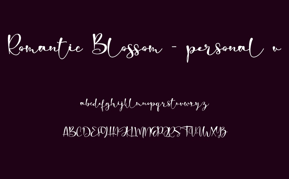 Romantic Blossom font