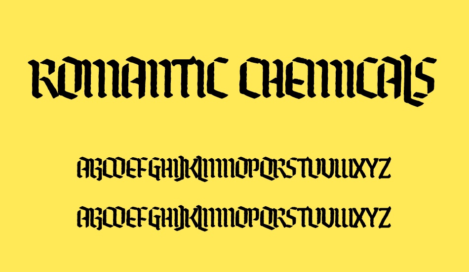 romantic-chemicals font