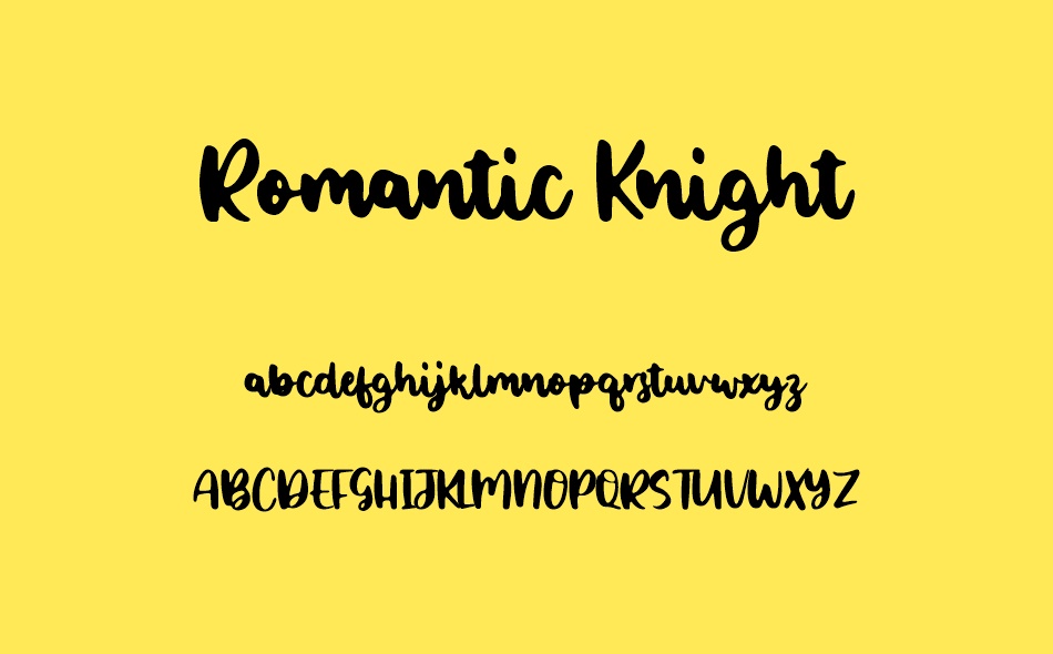 Romantic Knight font