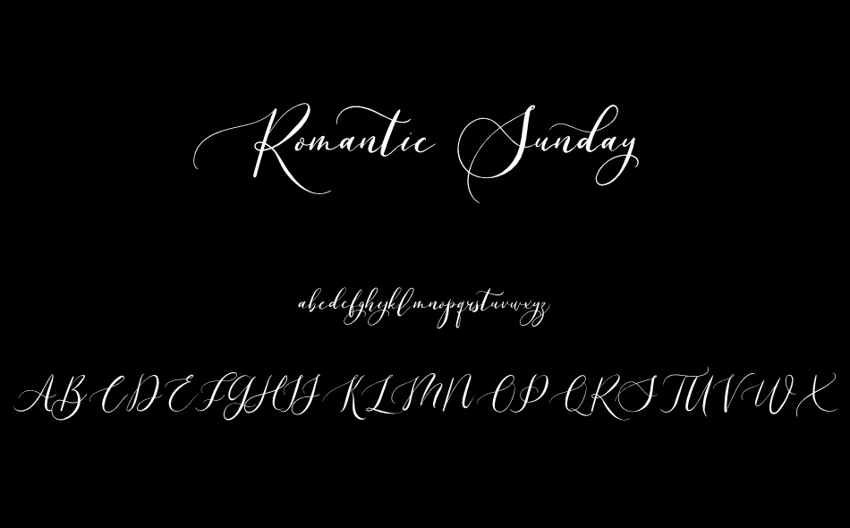 Romantic Sunday font