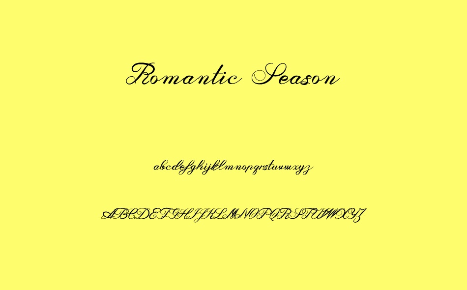 Romantic Season font