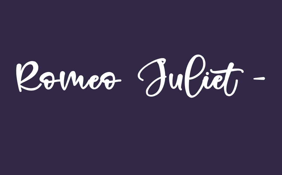 Romeo Juliet font big