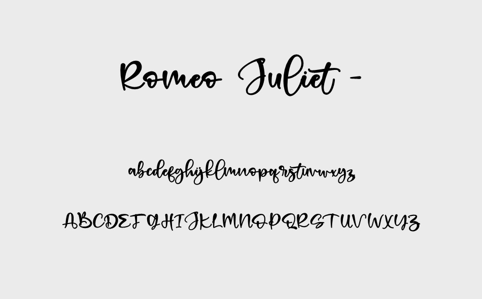 Romeo Juliet font