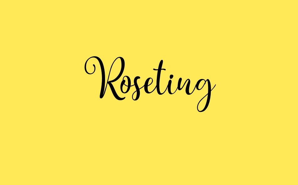 Roseting font big