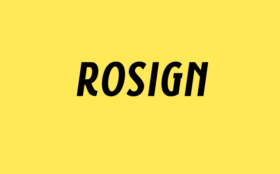 Rosign font big