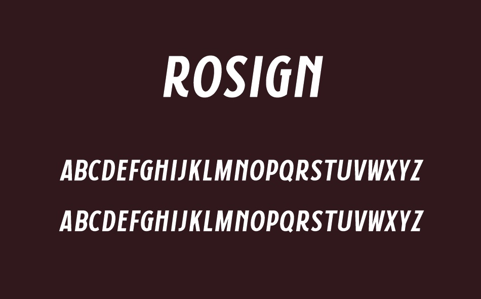 Rosign font