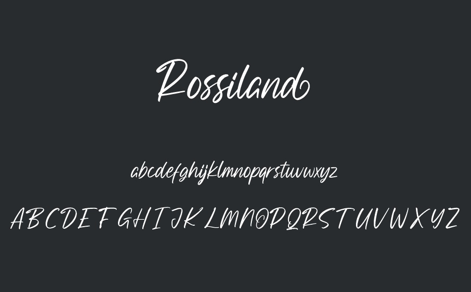 Rossiland font