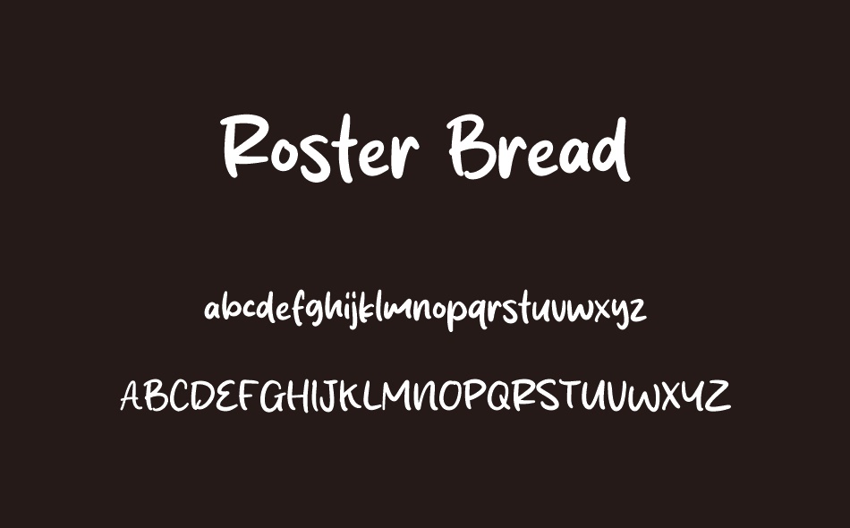 Roster Bread font