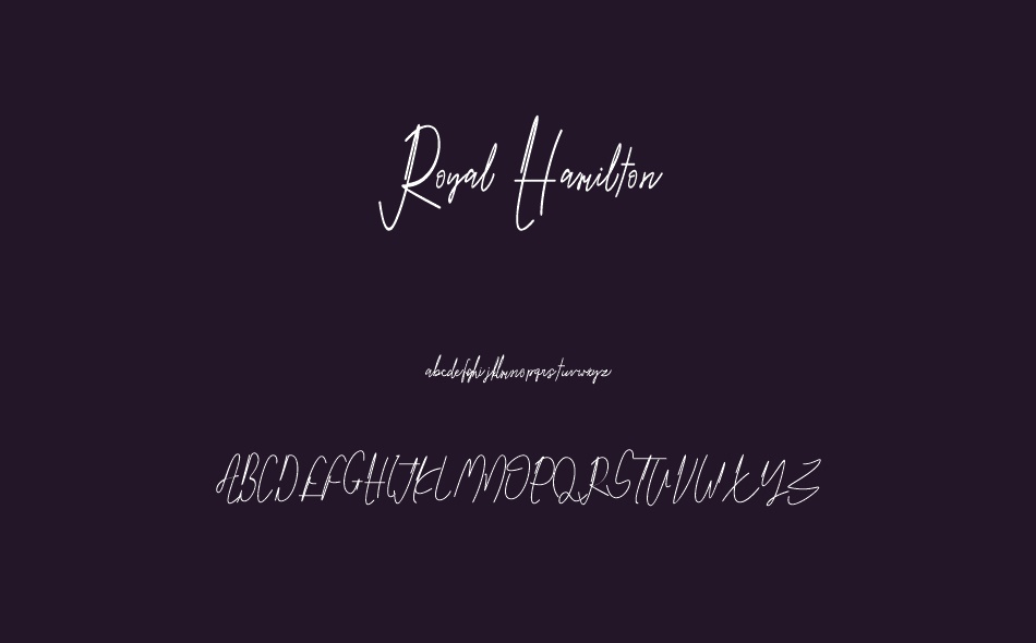 Royal Hamilton font