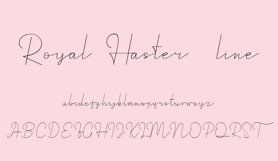 royal-haster-demo-line font