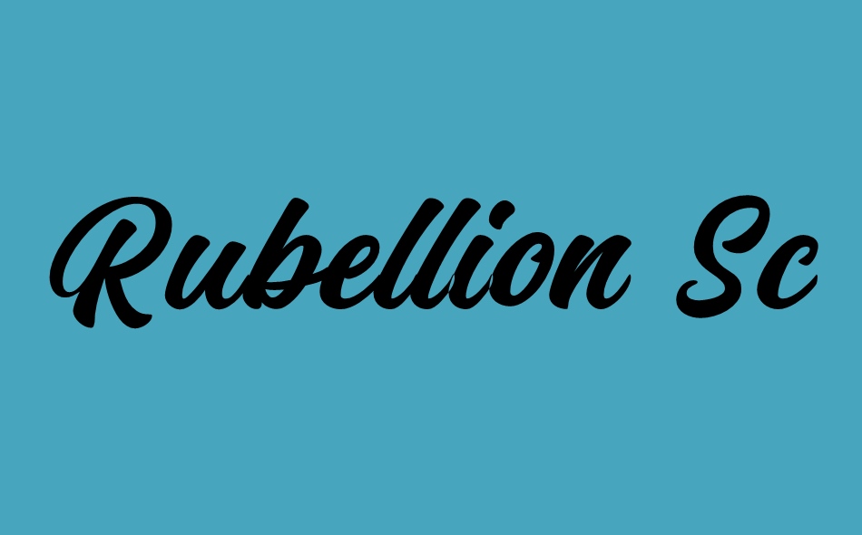 Rubellion Script font big