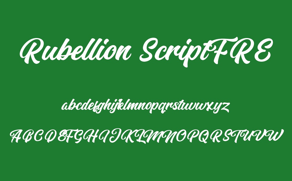 Rubellion Script font