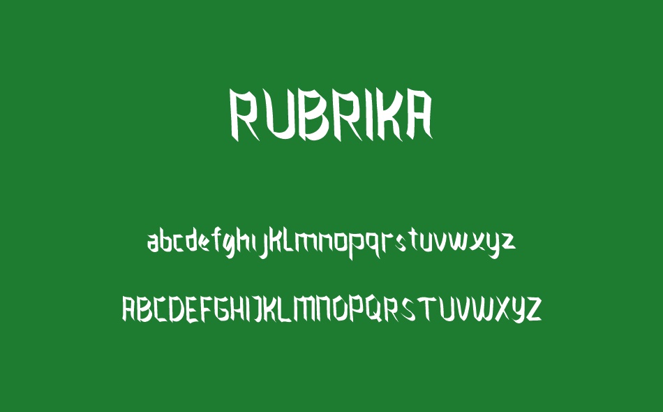 Rubrika font