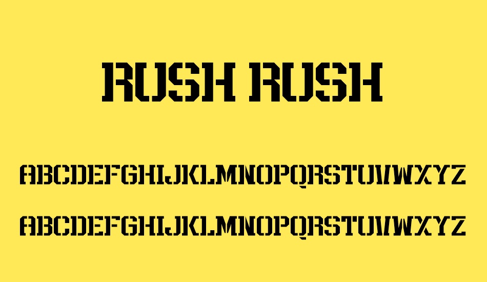 Rush Rush free font