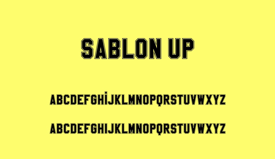 sablon-up font