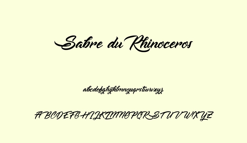 sabre-du-rhinoceros font