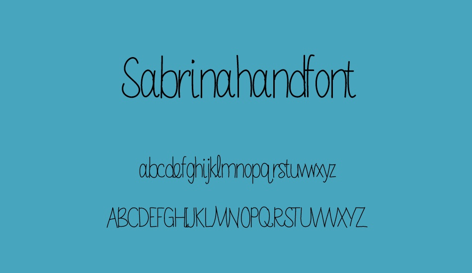 sabrinahandfont font