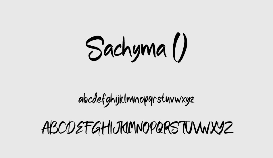 sachyma-(demo) font