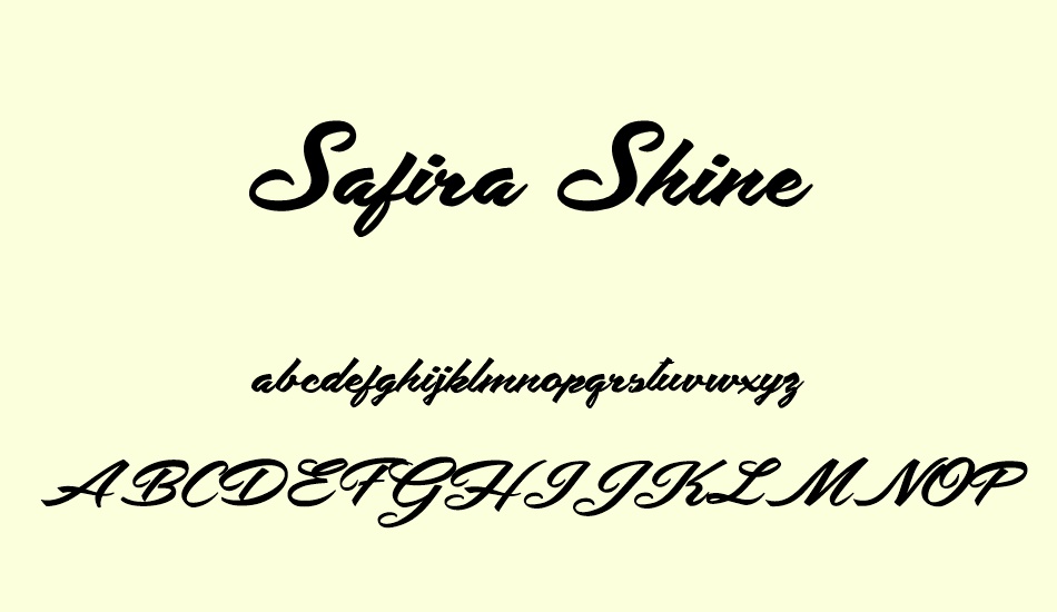 safira-shine-personal-use font