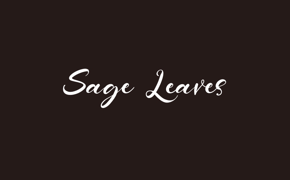 Sage Leaves font big