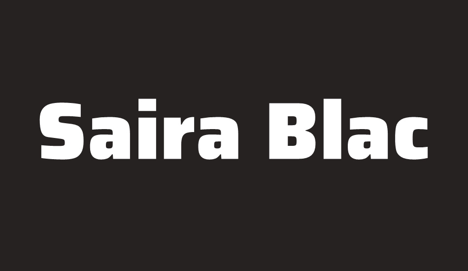 saira-black font big