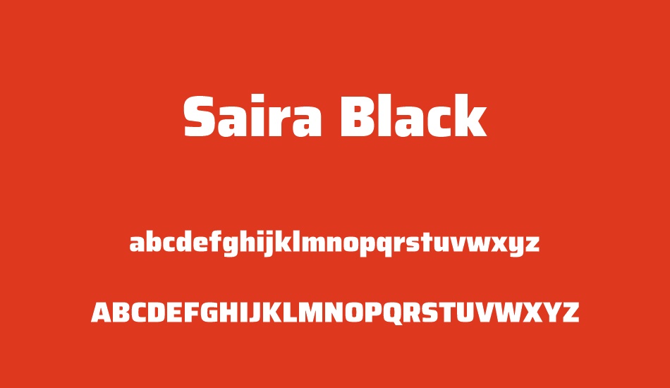 saira-black font