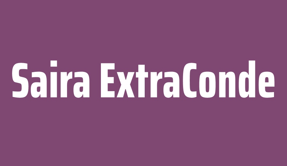 saira-extracondensed-extrabold font big