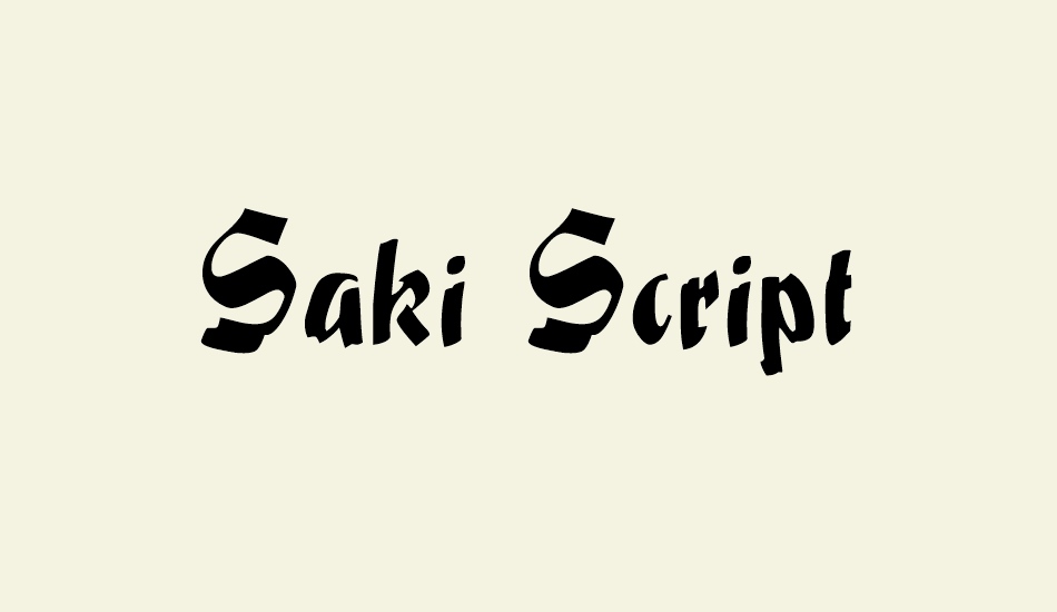 saki-script font big