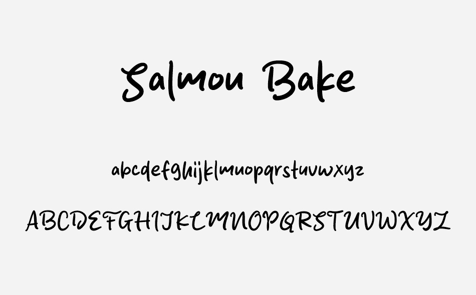 Salmon Bake font