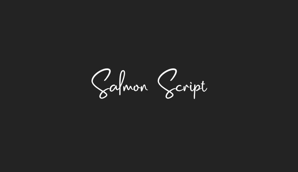 salmon-script font big