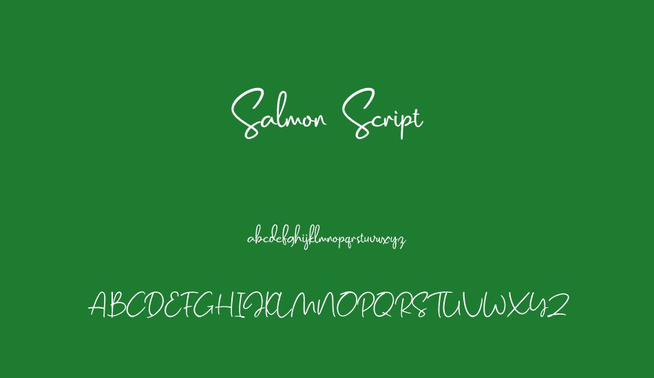 salmon-script font