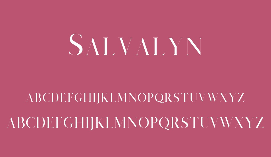 salvalyn font