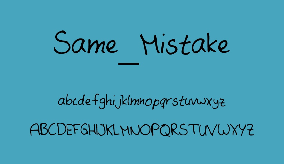 same-mistake font