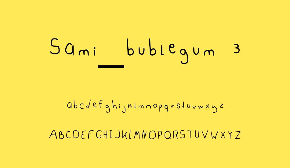 sami-bublegum-3 font