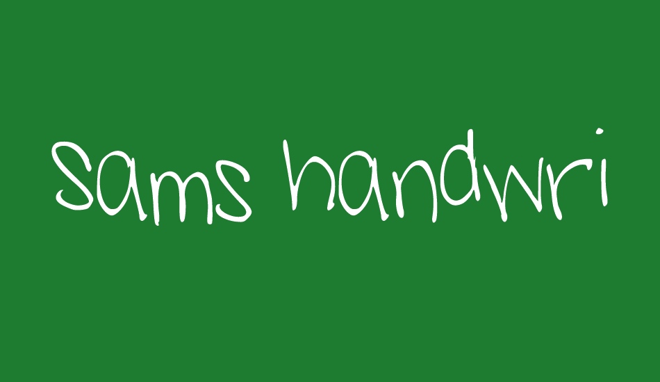 sams-handwriting font big