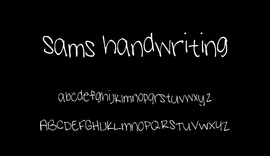 sams-handwriting font