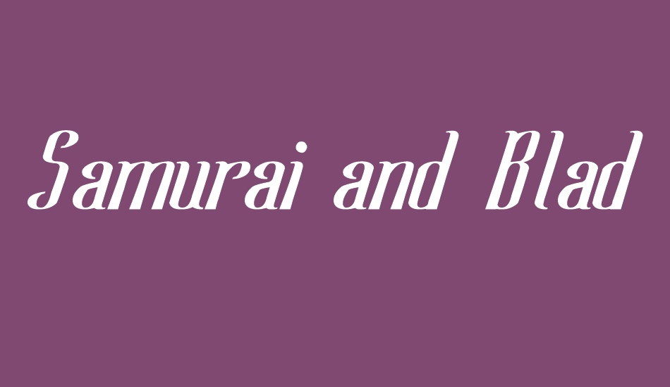 samurai-and-blade font big