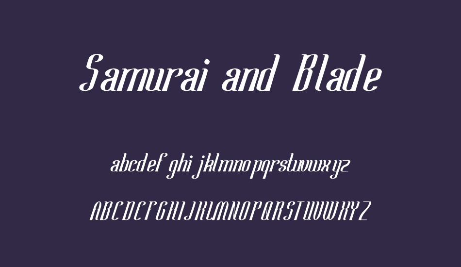 samurai-and-blade font