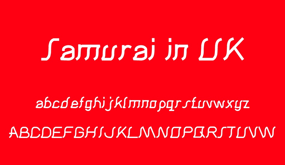 samurai-in-uk font