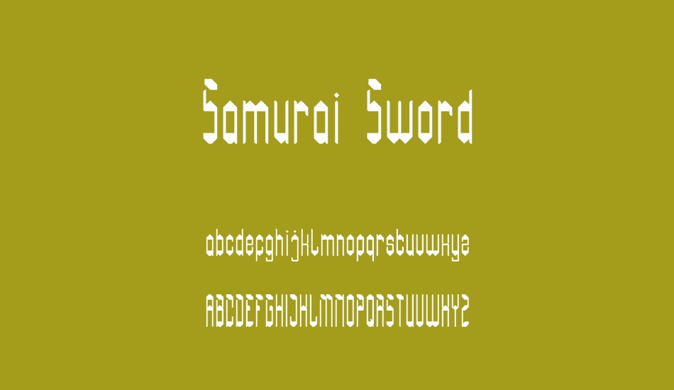 samurai-sword font