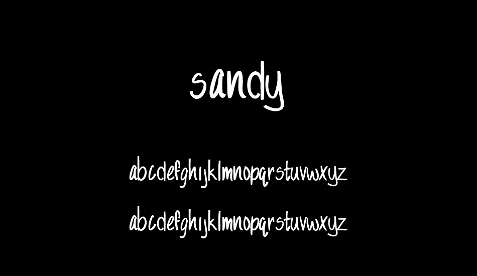 sandy font