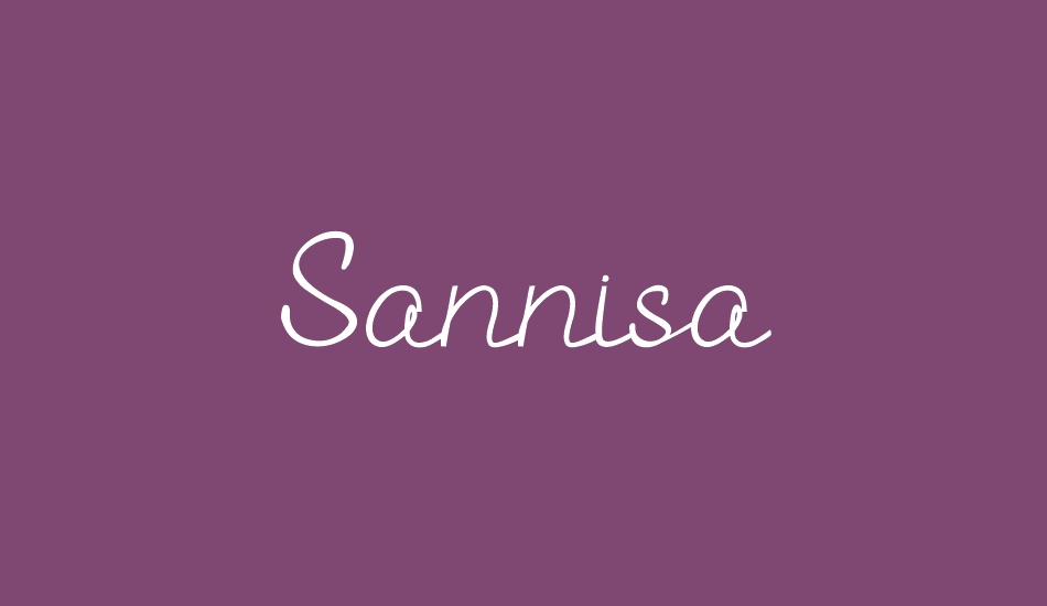 sannisa font big